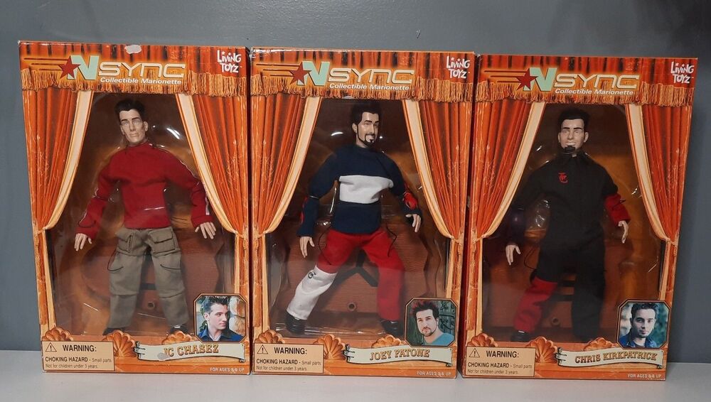NSYNC Marionette Dolls Living Toyz Set of 3- Chris, Joey, JC New